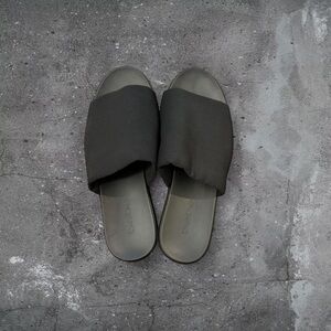 Y2K Bebe Black Platform Slide Sandals Chunky Minimalist 2000s Size 6